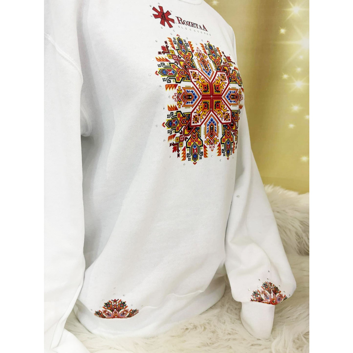 Women's T-Shirt with High-Quality Printed Shevitsi Patterns - Celebrate Bulgarian Heritage in Style